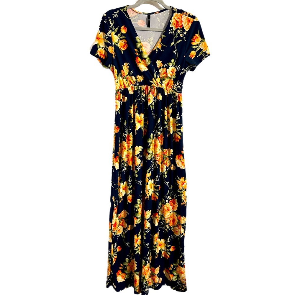 Vintage Floral Maxi Dress Size XL - Picture 1 of 6